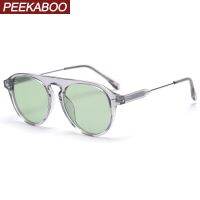 {Paopao glasses}จ๊ะเอ๋สีเขียวย้อนยุคแว่นกันแดดผู้ชาย P Olarized Uv400 TR90ที่มีคุณภาพสูงบิ๊กชายแว่นตาสำหรับผู้หญิงสีฟ้าสีเหลืองรายการของขวัญ