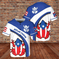 2023 New NO CUSTOMIZED Name Pu#rto Rjco Frog Baseball Jersey For Independence Day All Printing Baseball Jersey Polyester Summer Fashion T-shirt