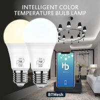 ใหม่ไร้สายบลูทูธ7วัตต์ RGB W หลอดไฟ Led BT ตาข่ายสุทธิกลุ่มสมาร์ทไฟ Led เปลี่ยนสี Dimmable โดย IOS Android APP AC100-240V