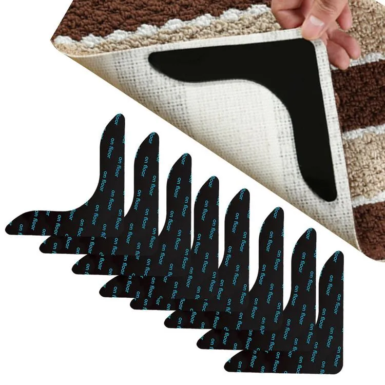 Non Slip Rug Gripper 8pcs Anti Slip Anti Curl Keep Rugs Neatly In