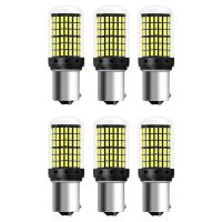 หลอดไฟ Ba15s Led ความสว่างสูงจำนวน6ชิ้น Led 144smd ไฟย้อนกลับโคมไฟ Canbus P21w