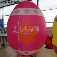 hot selling Pink color inflatable Easter Egg decoration model,blue color inflatable Easter egg with colorful dots