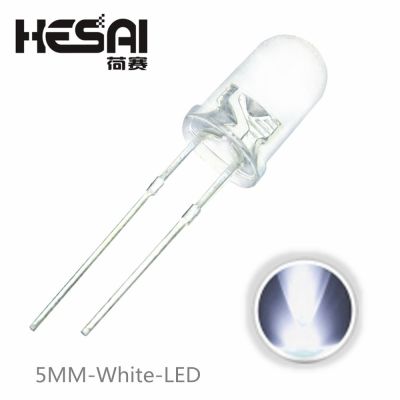 100PCS/lot F5 5mm White Round Water Clear Ultra-Bright LED Light Lamp Emitting Diode Diodes Replacement Parts