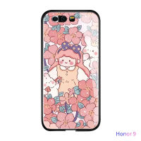 เคสโทรศัพท์พร้อมสำหรับ Honor 9 Lite 9I 9X 9X Pro Honor Note 10ดอกไม้สุดหรูเด็กผู้หญิงกันกระแทกกระจกเทมเปอร์เคสมันวาวฝาหลังใหม่เคส