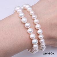 COD SDGREYRTYT 【Amigoa】8mm Temperament Pearl Bracelet