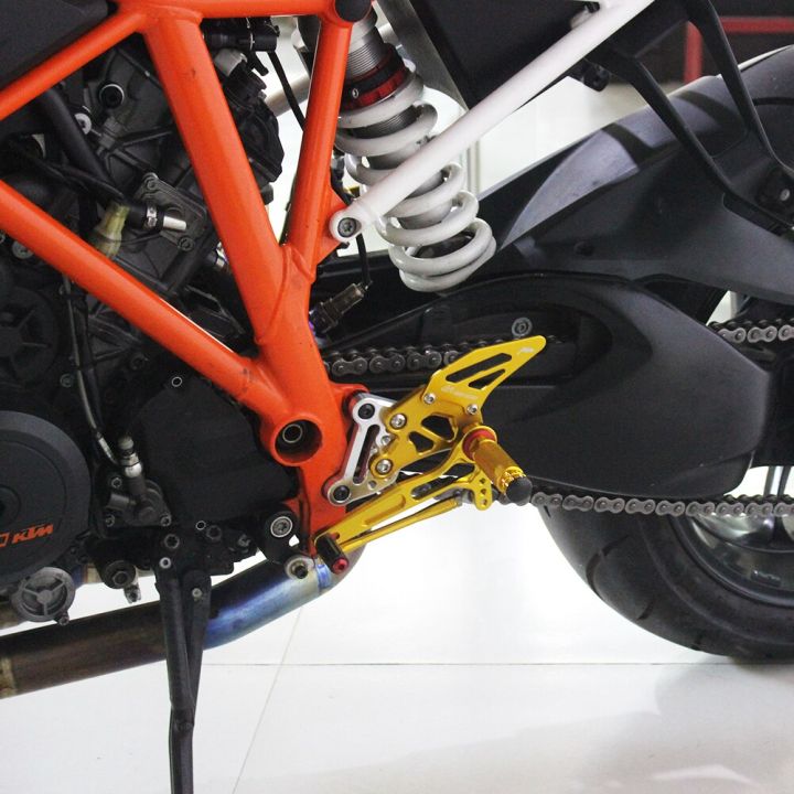 ที่วางเท้าสำหรับ-ktm-1290-super-duke-r-2014-2019เกียร์โยงจักรยานยนต์ที่6061ชุดอุปกรณ์ปรับแต่งเกียร์โยงอลูมิเนียมอุปกรณ์เสริมสำหรับมอเตอร์ไซค์