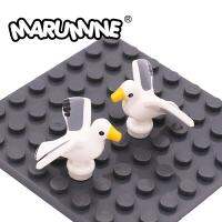 Marumine 15ชิ้นนกนางนวลที่มีรูปแบบนกสัตว์และธรรมชาติชิ้นส่วนสร้างอิฐบล็อก12891อุปกรณ์ก่อสร้าง Pb01คลาสสิก