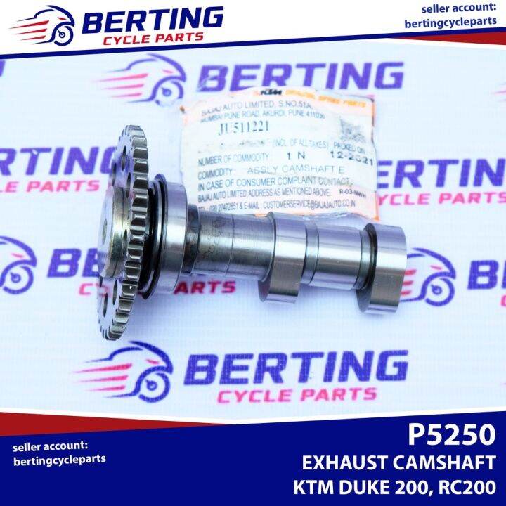 KTM EXHAUST CAMSHAFT Duke 200 RC Genuine JU511221 Lazada PH