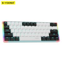 E-YOOSO Z11T USB Wired Mechanical Gaming Keyboard Blue Red Switch 61 Keys Gamer Russian Brazilian Portuguese for Computer Laptop Keyboard Accessories