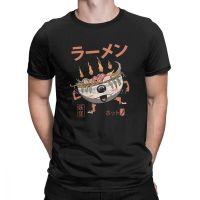 Yokai Ramen T เสื้อผู้ชายผ้าฝ้าย Awesome เสื้อยืดอาหาร Monster Spirit ญี่ปุ่น Tee เสื้อ Camisetas เสื้อ O คอ Plus ขนาดคุณภาพสูงผู้ชายเสื้อยืด