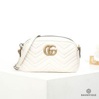 GUCCI MARMONT CAMERA 24 WHITE CALF GHW