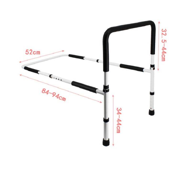 Elderly height adjustable handrail, with anchor belt, plated iron bed