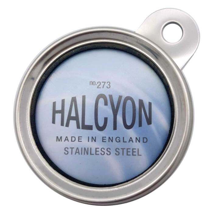 ป้ายวงกลม-ป้ายภาษี-halcyon-สีสแตนเลส-ของแท้-made-in-england