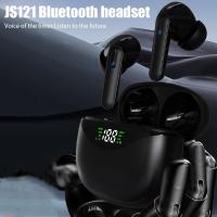 ZZOOI TWS JS12 Wireless Headphones LED Display Earbuds Fone Bluetooth 5.1 Headset Noise Reduction Sports Waterproof Earphones With Mic