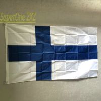 ZXZ 90x150cm blue cross Suomen tasavalta suomi fi fin finland flag Free shipping Polyester Flag Banner indoor outdoor decor