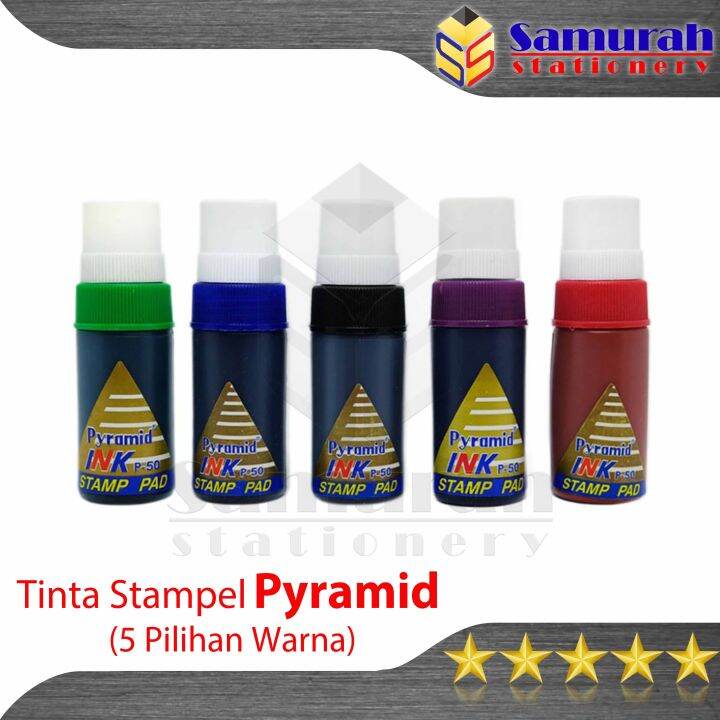 Isi Ulang Tinta Bak Stampel Piramid Refill Stamp Pad Ink Pyramid Cc Warna Tinta Cap