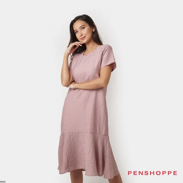 Penshoppe Women's Maxi Linen Dress (Blush) | Lazada PH