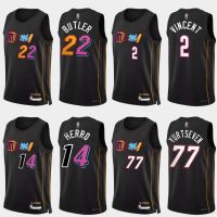 เสื้อคุณภาพสูง เสื้อกีฬาบาสเก็ตบอลแขนกุด ลายทีม Ace NBA Jersey Miami Heat Vincent Yurtsevev Herro Butler พลัสไซซ์