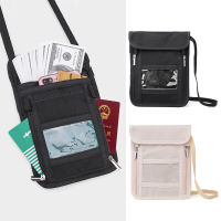 Men Women Passport Cover ID Neck Pouch RFID Blocking Travel Bag Money Bag Multifunction ID Bag Anti-Theft Bag