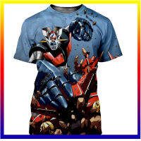 แฟชั่นใหม่ Cool Clocl Mazinger Z ผู้ชายและผู้หญิงสบาย ๆ พิมพ์ 3D เสื้อยืดสไตล์ฮาราจูกุถนนรอบคอหลวมท็อปส์ XS-5XL