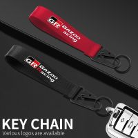 【CW】 Car Keychain Lanyard Hanging with Metal Holder key GAZOO RACING Accessories