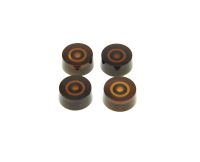 KR- Set of 4 Amber Knurled Guitar Knobs Control Knobs Speed Knob