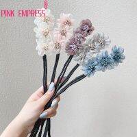 เกาหลี Super Fairy Organza ดอกไม้คลิปผมสาวหวานอารมณ์ขี้เกียจหมวกถัก