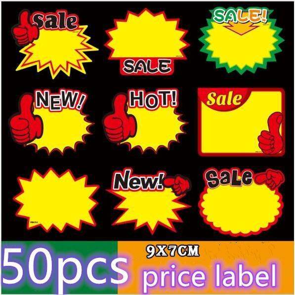 50pcs Advertising Paper Promotional Label Goods Price Tags Price Paper