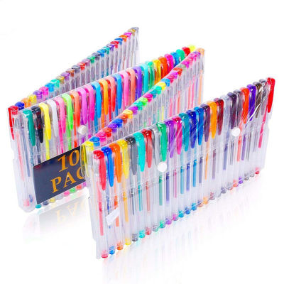 Color gel pen watercolor pen 48 color 100 color set highlighter flash pen metal pas