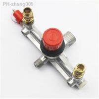 2020 New Air Compressor Push-Pull Valve Switch Control Manifold Regulator Gauges Aluminum Bracket Red Cap Pressure Relief Valve