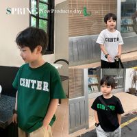 [พร้อมส่ง] เสื้อยืดแขนสั้น พิมพ์ลาย สไตล์ตะวันตก สําหรับเด็กผู้ชาย อายุ 3-15 ปี