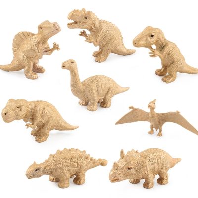 8Pcs Dinosaur Model Figure Animal Realistic Biological Figurine Dinosaur Theme Interactive Desk Decoration Cake Topper