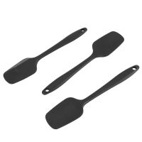 3 Pcs Silicone Spatula Black High Temperature Resistant Bpa-Free Rubber Spatula Cooking and Baking Kitchen Spatula