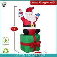 6FT Christmas Inflatable Santa Claus Xmas Yard Garden Outdoor Decos w LED Lights