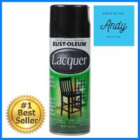 สีสเปรย์แล็คเกอร์ RUST-OLEUM ดำ 11 ออนซ์LACQUER SPRAY PAINT RUST-OLEUM BLACK 11OZ **ด่วน สินค้าเหลือไม่เยอะ**