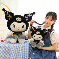 TikTok Hot Black Gold Kuromi Plush Toy Sanrio Series ตุ๊กตาเมโลดี้ของขวัญขนาดใหญ่ ~