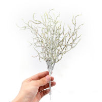 60 Pieces10 Bunches Simulation Flower Simulation White Grass Plant Artificial Flowers for Wedding Christmas Decor DIY