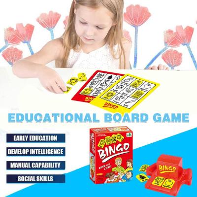 Bingo Game Learning Machine Materials Childrens Puzzle Brain Exercise Game Tabletop Toys M0Q0