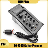 มืออาชีพ4วงอะคูสติกกีต้าร์ P Reamp เครื่องขยายเสียง EQ 7545R กีตาร์กระบะ6.5มิลลิเมตรเอาท์พุทกีตาร์อะคูสติกอุปกรณ์เสริม