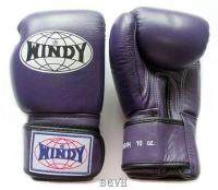 นวมซ้อมมวยไทย วินดี้สปอร์ต ทำจากหนังแท้ เมจิกเทป สีม่วง Windy Boxing Gloves BGVH 8,10,12,14,16 oz Purple Genuine Leather Sparring MuayThai MMA K1