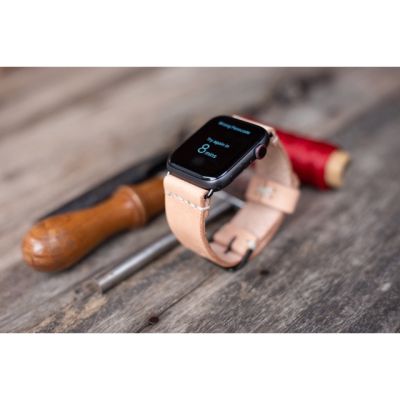 สาย Apple Watch หนังแท้ สายนาฬิกาทำมือ hanade หนังฟอกฝาด Genuine leather นำเข้าจากออสเตรเลีย สีธรรมชาติไม่ผ่านการลงสี Sาคาต่อชิ้น (เฉพาะตัวที่ระบุว่าจัดเซทถึงขายเป็นชุด)