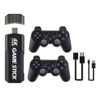 ﹊✼ﺴ New Video Game Console 4K HD 40000 Games Mini Games Stick For SFC PS1 FC GBA Emulator with 2Pcs Wireless Gamepad Controller