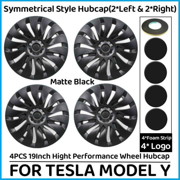 4ชิ้น19นิ้ว-hub-cap-สำหรับเทสลารุ่น-y-2023ล้อ-hubcap-ประสิทธิภาพเปลี่ยนขวาและซ้ายฝาครอบล้อเต็มขอบอุปกรณ์เสริมฝาครอบ