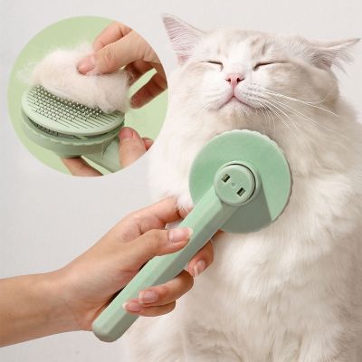 Pet Comb Hair Remover Cat Dog Cleaning Slicker Brush Automatic Grooming Care Detangler Comb Cat Hair Brush Puppy Pet Accessories
