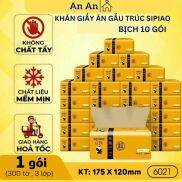 Giấy ăn gấu trúc Sipiao 10 gói mã 6021 bản đủ hàng chuẩn 300 tờ giấy sạch