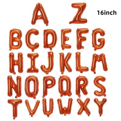 16inch Orange Letter A-Z Alphabet Foil Balloons Birthday Party Wedding Happy Halloween Decoration Event &amp; Party Decor Supplies Balloons