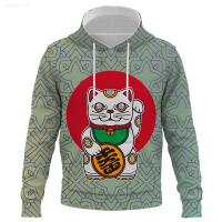 2021 Fashion Men Japanese 3D Printed Hooded Hoodies Men / Womens Fortune Cat Design Sweatshirts 3D Harajuku Hoody Men clothing Size:XS-5XL