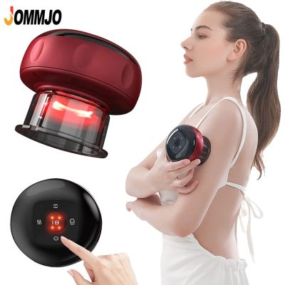 1Set Electric Cupping Set Cupping Device with 12 Modes Suitable for Neck Shoulder and Back MassageScraping Heating Therapy