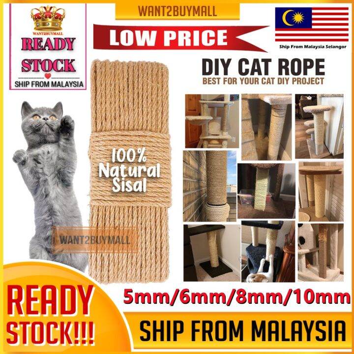 🇲🇾 🐱 48mm DIY Sisal Rope Cat Tree Scratching Post Climbing Replacement