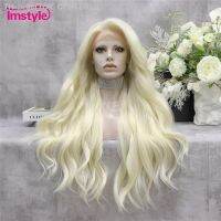 Imstyle Blonde Lace Wig Long Synthetic Lace Front Wig Platinum Wigs For Women Wavy Heat Resistant Fiber Daily Cosplay Wigs [ Hot sell ] TOY CENTER